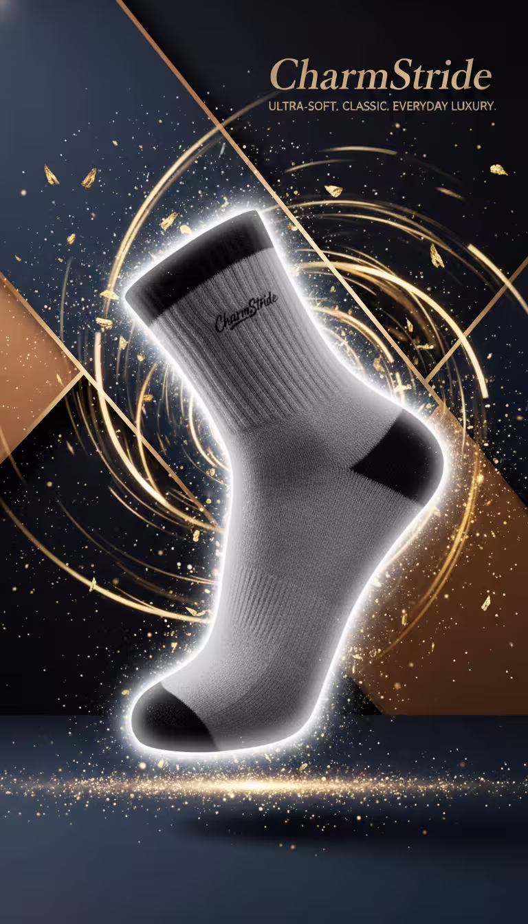 CharmStride 144针 工业灰重磅袜子